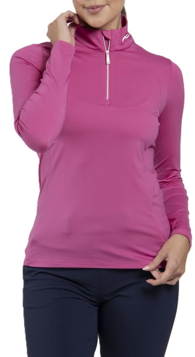 KJUS Collagen Midlayer Half-Zip women's sweatshirt, peony