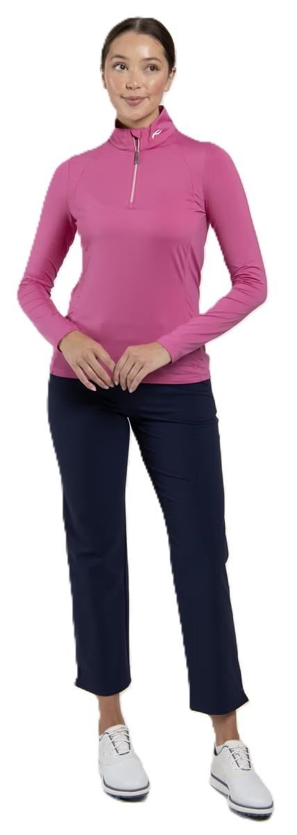 KJUS Collagen Midlayer Half-Zip women's sweatshirt, peony