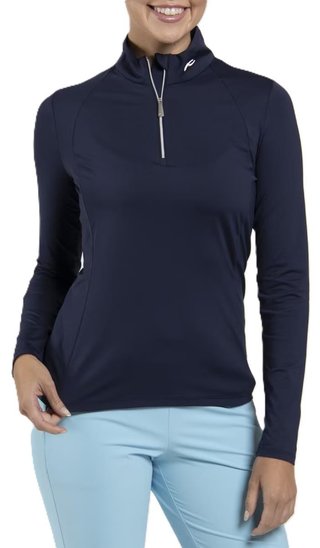 KJUS Collagen Midlayer Half-Zip women's sweatshirt, atlanta blue
