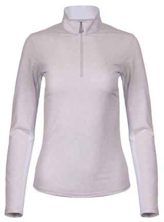 KJUS Sunshine Printed Half-Zip women's sweatshirt, oyster/white