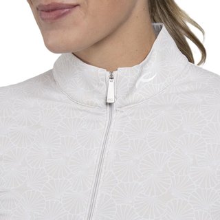 KJUS Sunshine Printed Half-Zip women's sweatshirt, oyster/white