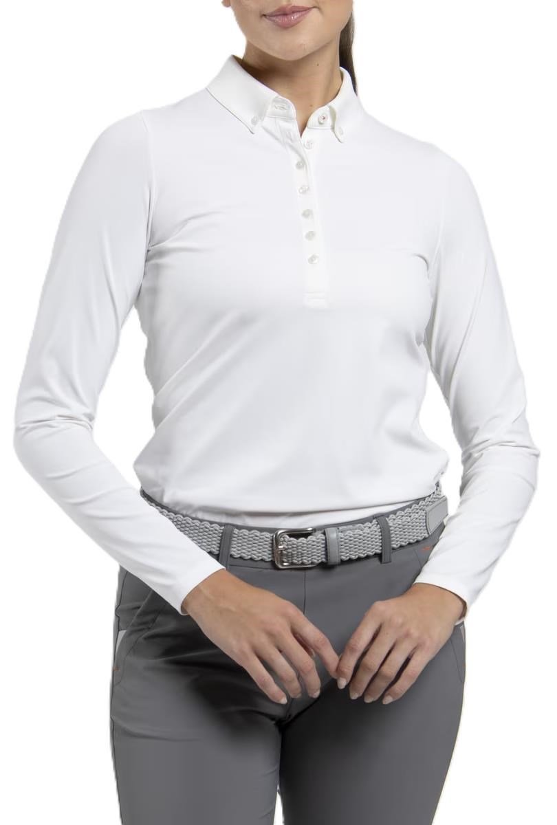 KJUS Catalina Cool longsleeve women's polo, white