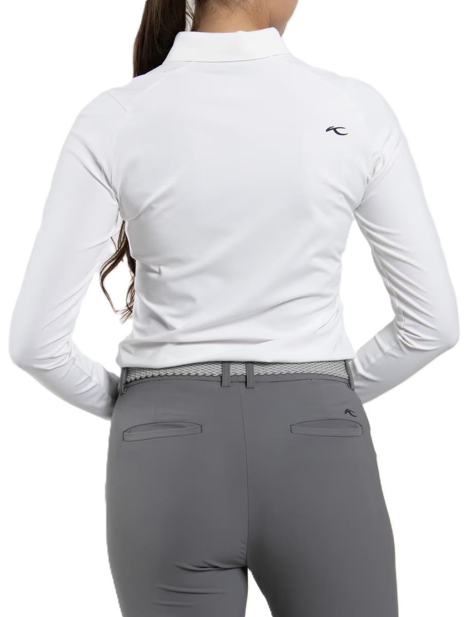 KJUS Catalina Cool longsleeve women's polo, white