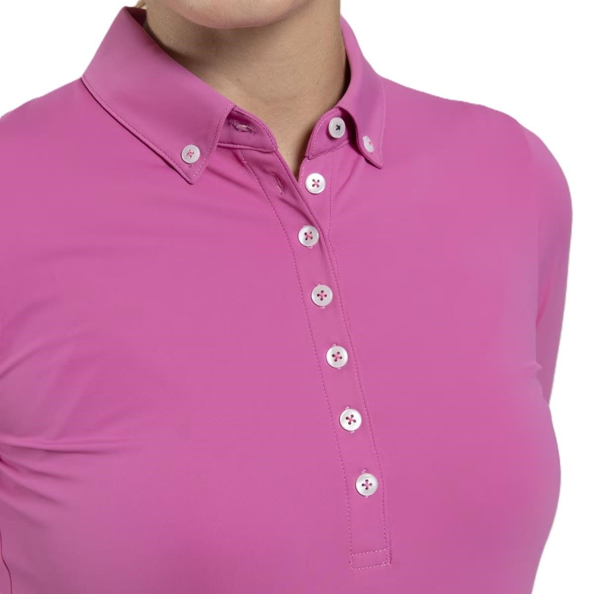 KJUS Catalina Cool longsleeve women's polo, peony