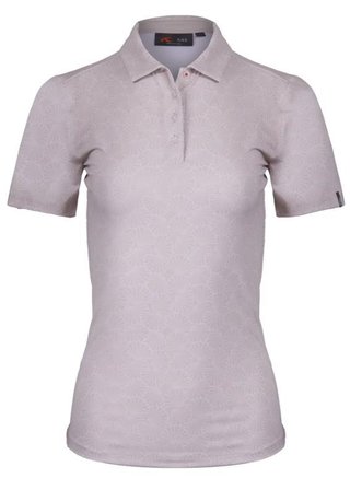 KJUS Enya Printed women's polo, oyster/white
