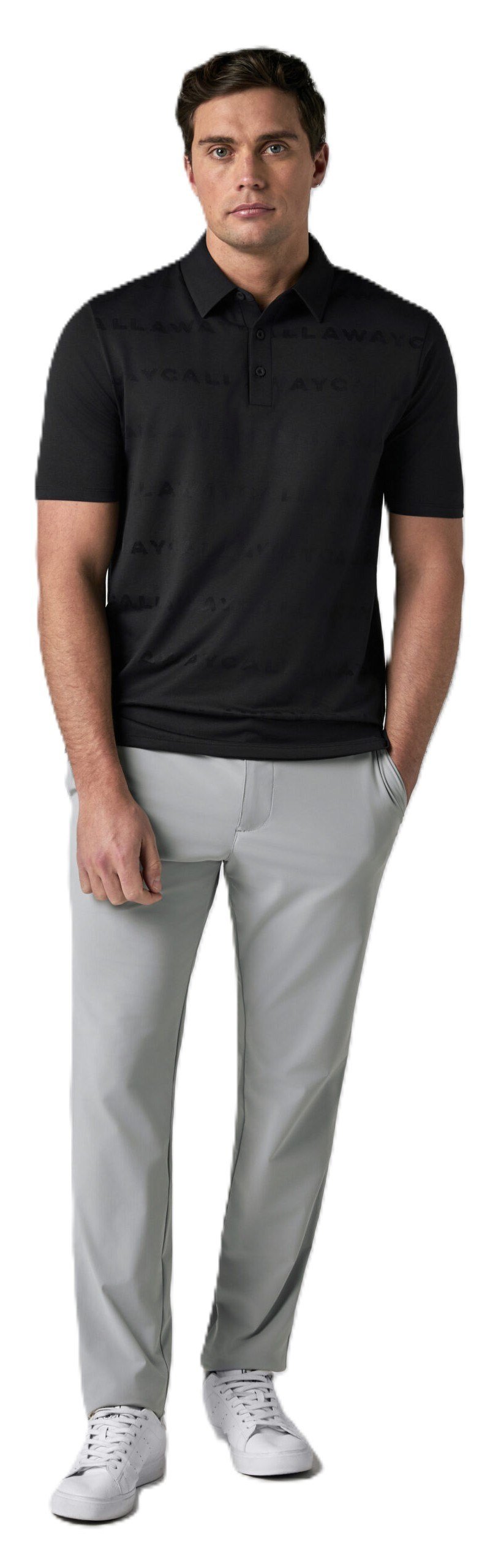 Callaway Mid Century Jacquard men's polo, anthracite