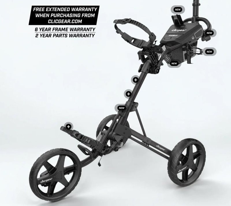 Clicgear 4.5 manual trolley, black