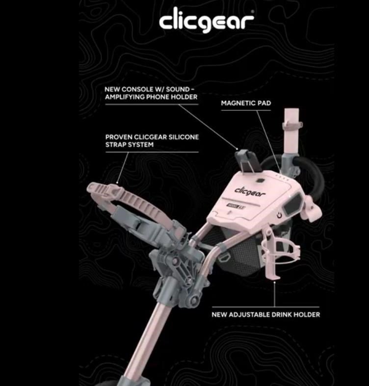 Clicgear 4.5 manual trolley, pink