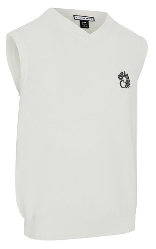 Callaway Mid Century men's vest, bright white