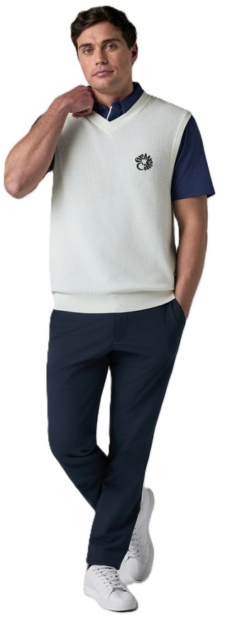 Callaway Mid Century men's vest, bright white
