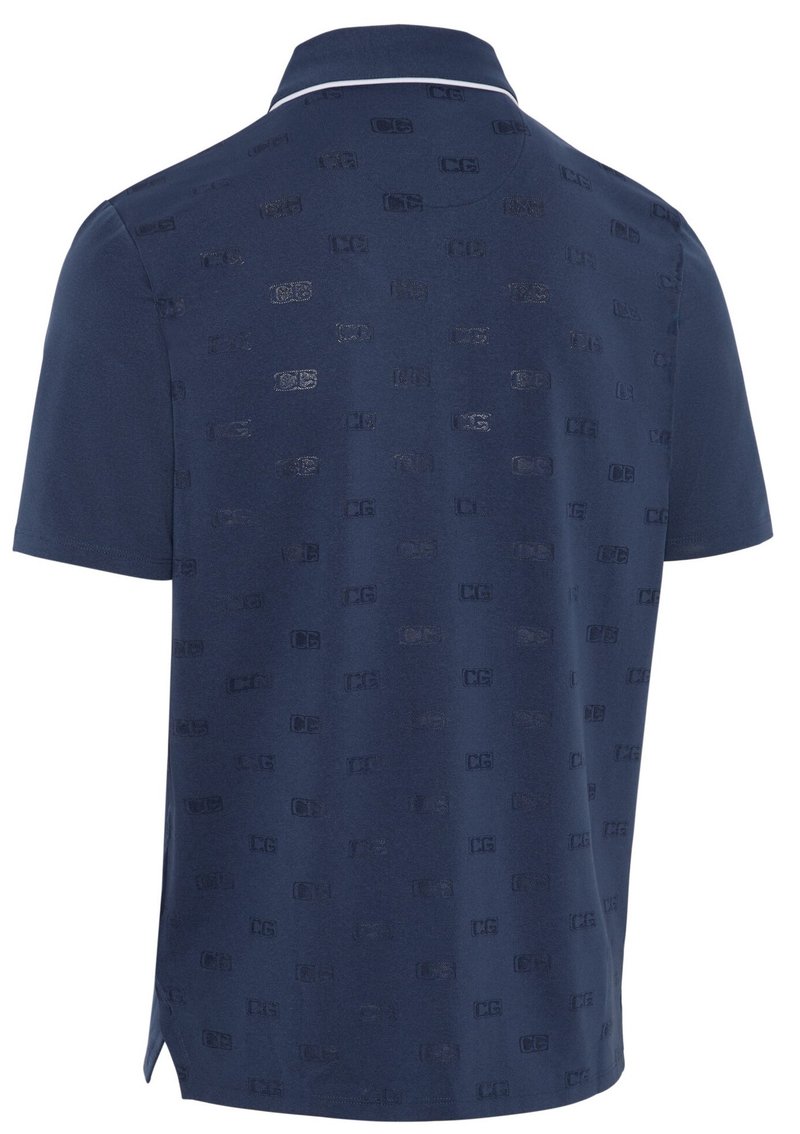 Callaway Mid Century Jacquard men's polo, medieval blue