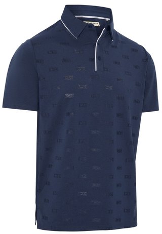 Callaway Mid Century Jacquard men's polo, medieval blue
