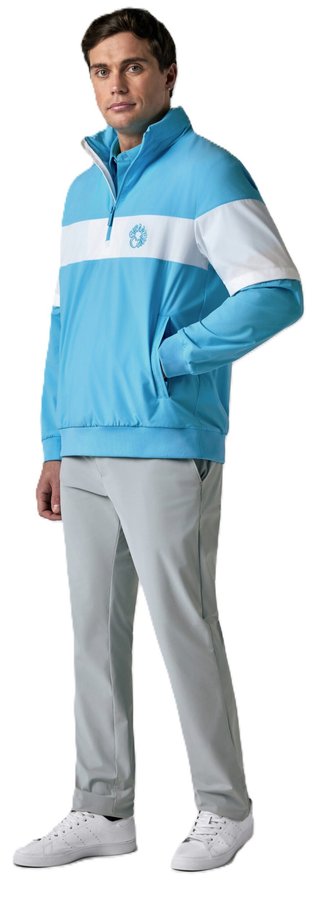 Callaway Modern Traveler Half Zip Convertible men's jacket, blue bossom