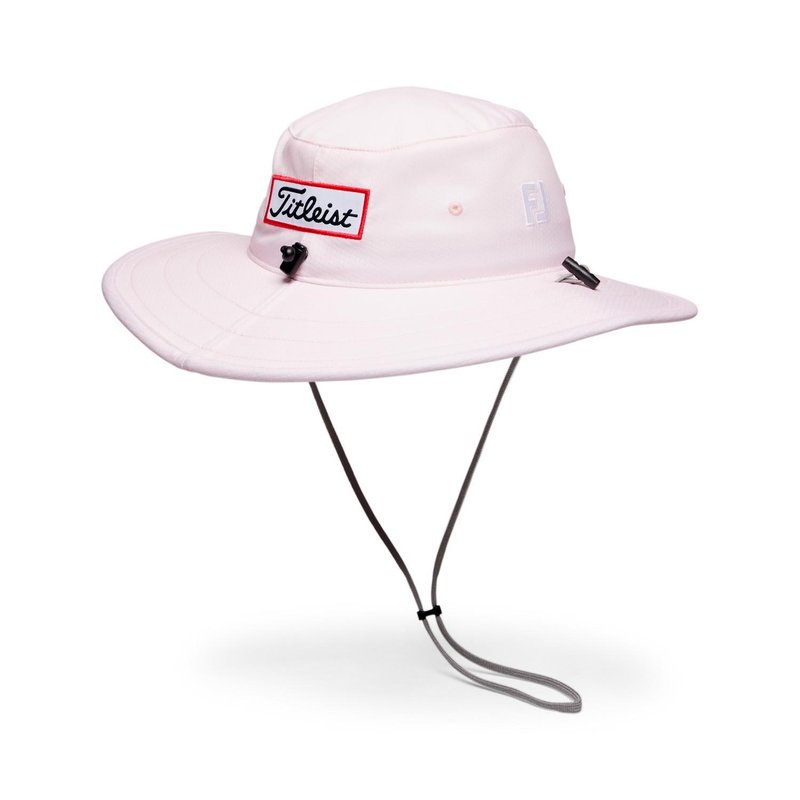 Titleist Tour Aussie men's bucket hat, pale pink/white