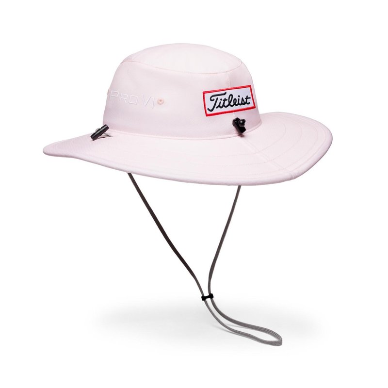 Titleist Tour Aussie men's bucket hat, pale pink/white