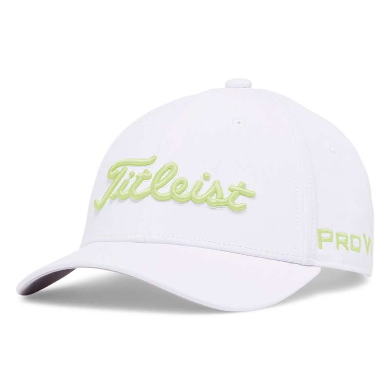 Titleist Junior Tour Performance junior cap, white/light lime