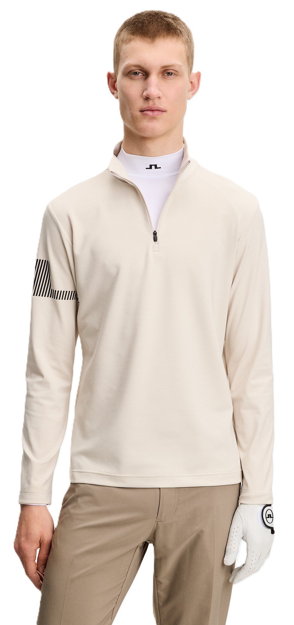 J.Lindeberg Heath Strike Mid Layer men's sweatshirt, moonbeam