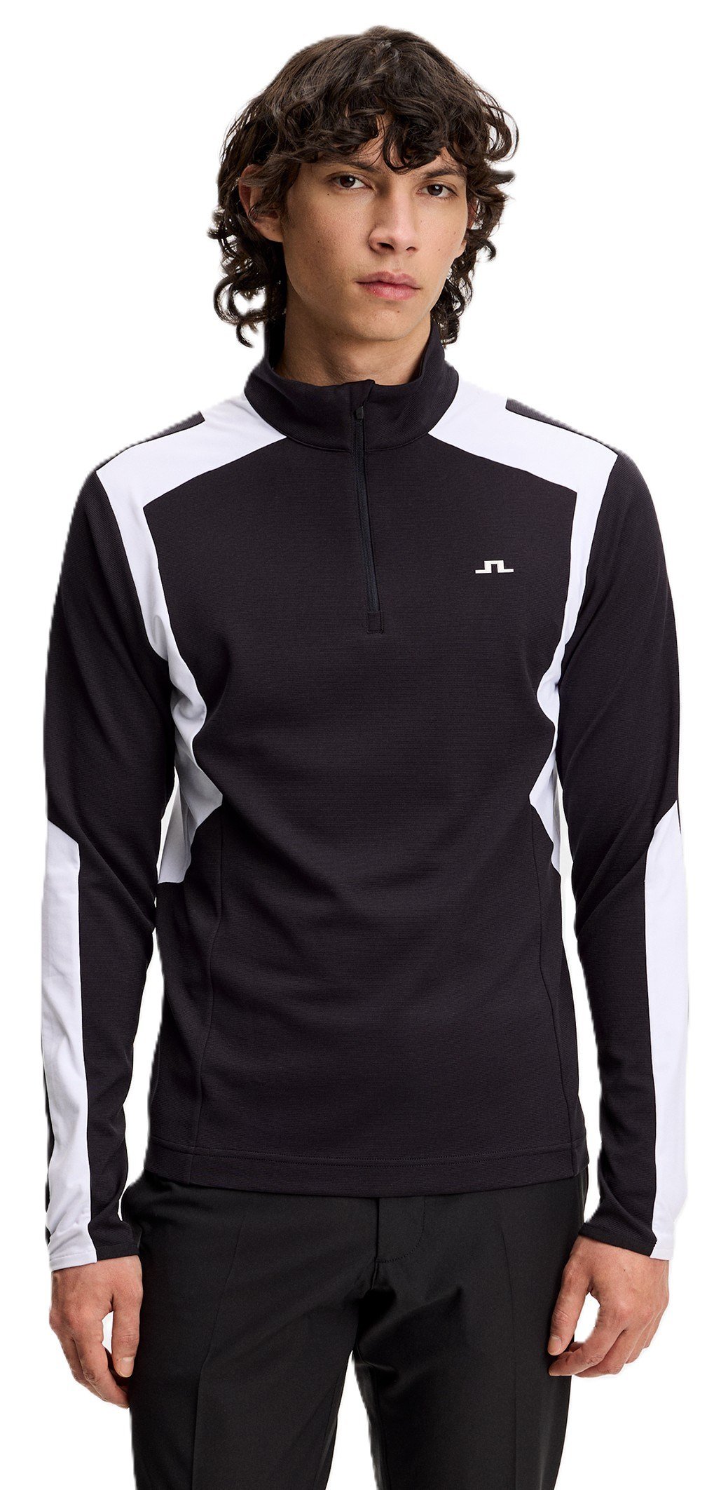 J.Lindeberg Lukas Quarter Zip men's sweatshirt, black