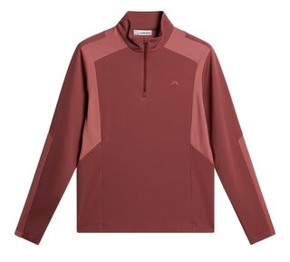 J.Lindeberg Lukas Quarter Zip men's sweatshirt, apple butter