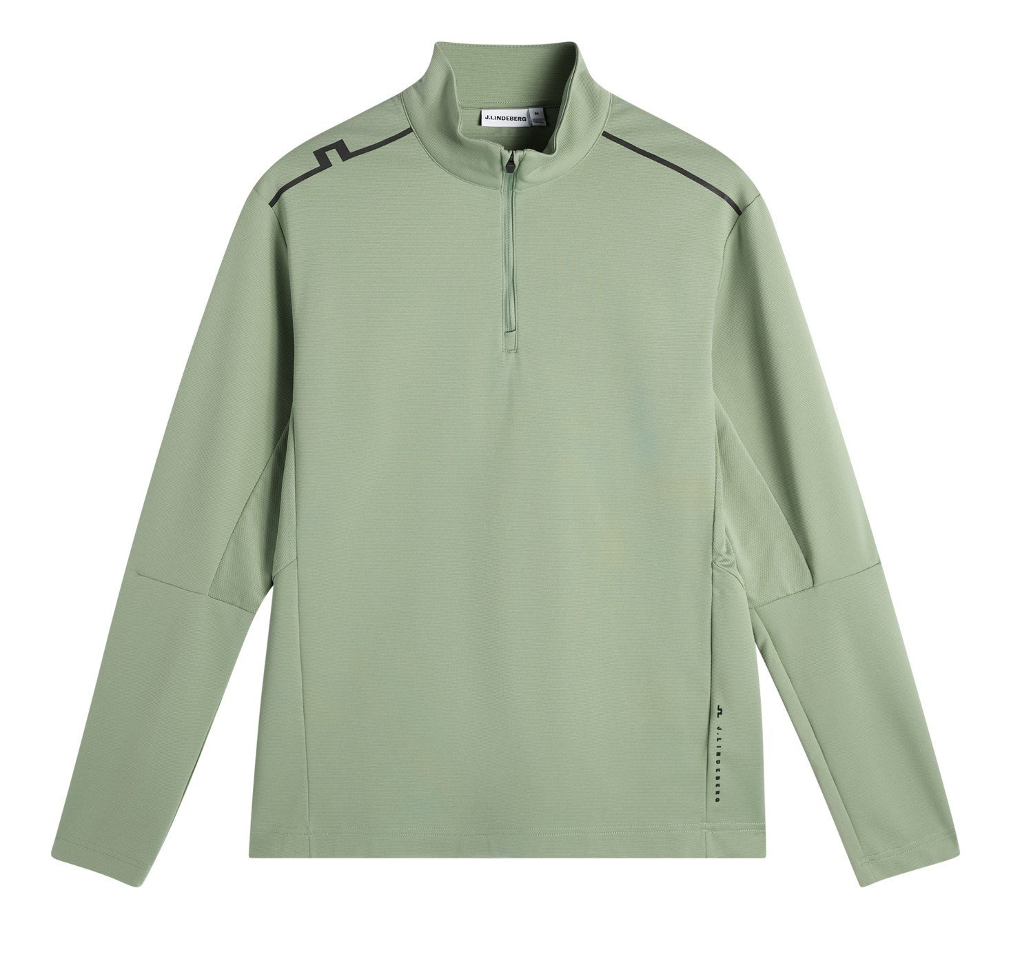 J.Lindeberg Leon Quarter Zip men's sweatshirt, hedge green