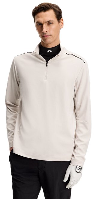 J.Lindeberg Leon Quarter Zip men's sweatshirt, moonbeam