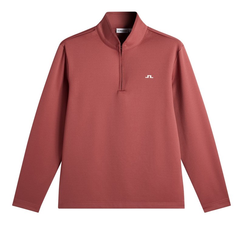 J.Lindeberg Clide Quarter Zip Mid Layer men's sweatshirt, apple butter
