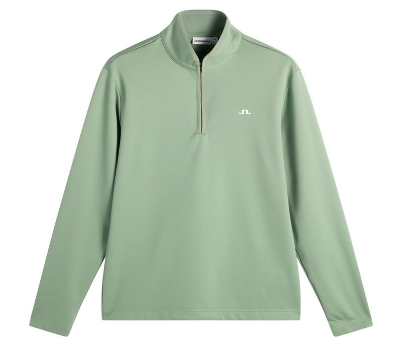 J.Lindeberg Clide Quarter Zip Mid Layer men's sweatshirt, hedge green