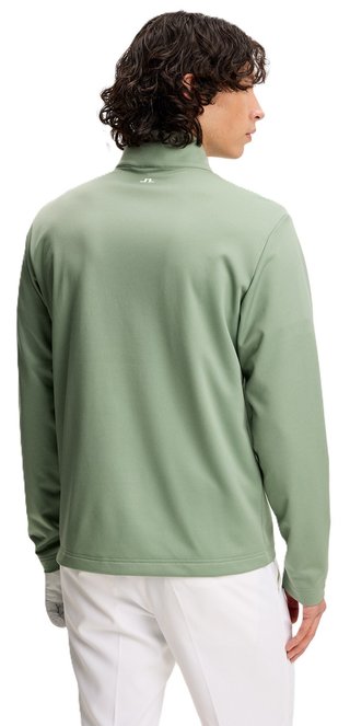 J.Lindeberg Clide Quarter Zip Mid Layer men's sweatshirt, hedge green