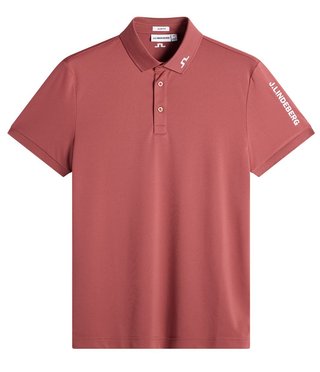 J.Lindeberg Tour Tech Slim Fit men's polo, apple butter