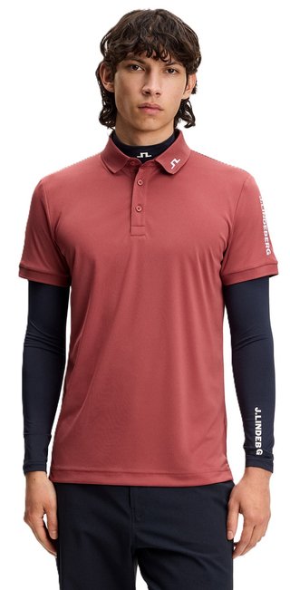 J.Lindeberg Tour Tech Slim Fit men's polo, apple butter