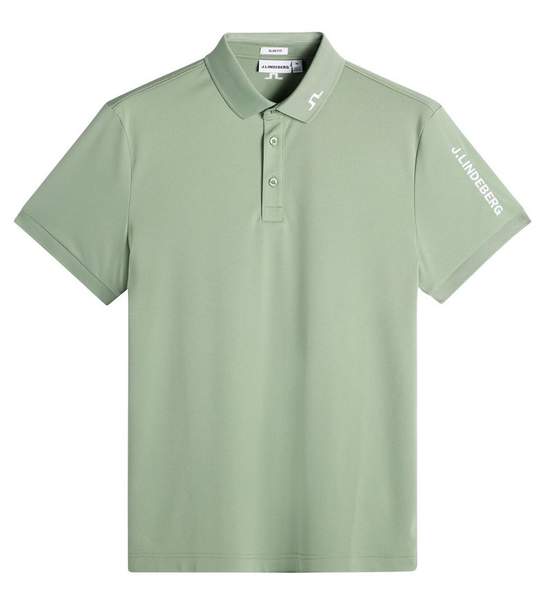 J.Lindeberg Tour Tech Slim Fit men's polo, hedge green