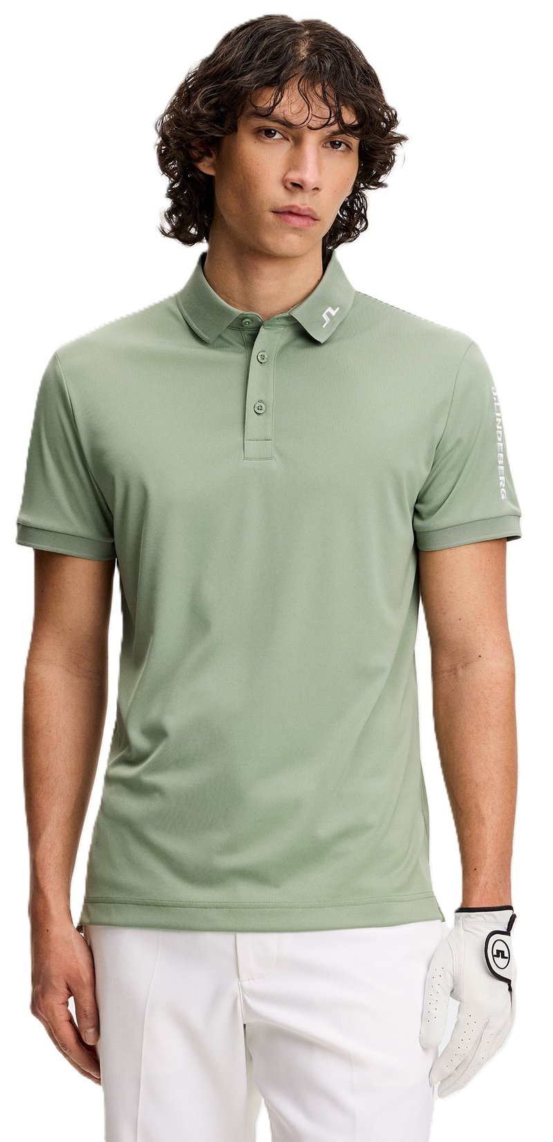 J.Lindeberg Tour Tech Slim Fit men's polo, hedge green
