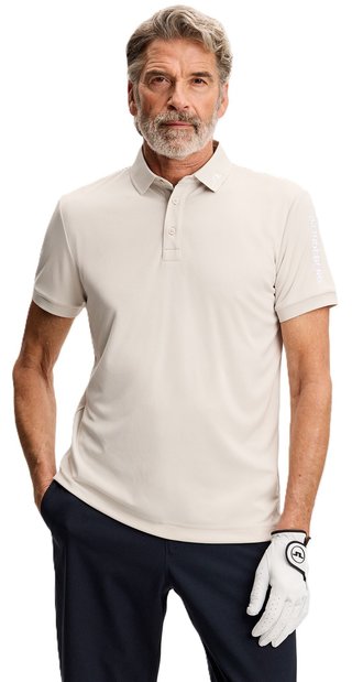 J.Lindeberg Tour Tech Slim Fit men's polo, moonbeam