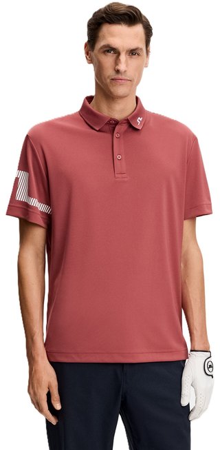 J.Lindeberg Heath men's polo, apple butter