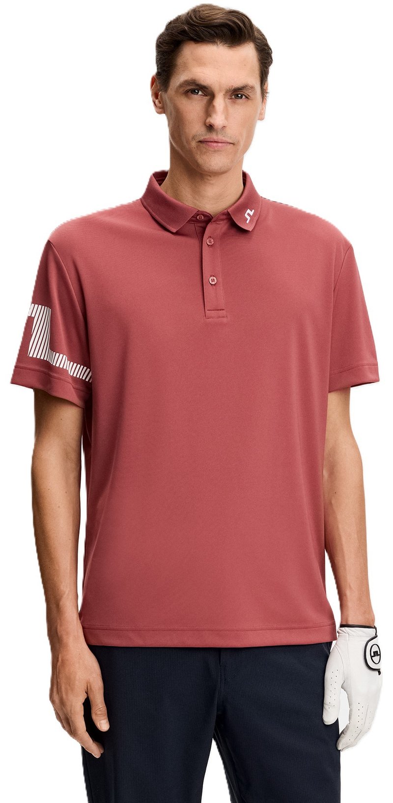J.Lindeberg Heath men's polo, apple butter