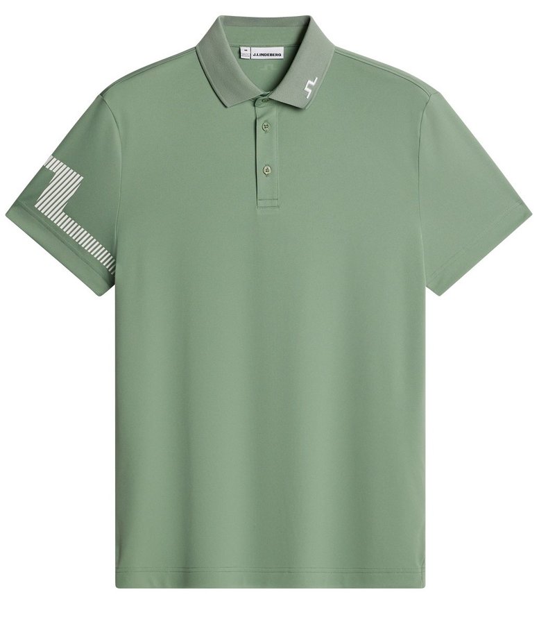 J.Lindeberg Heath men's polo, hedge green