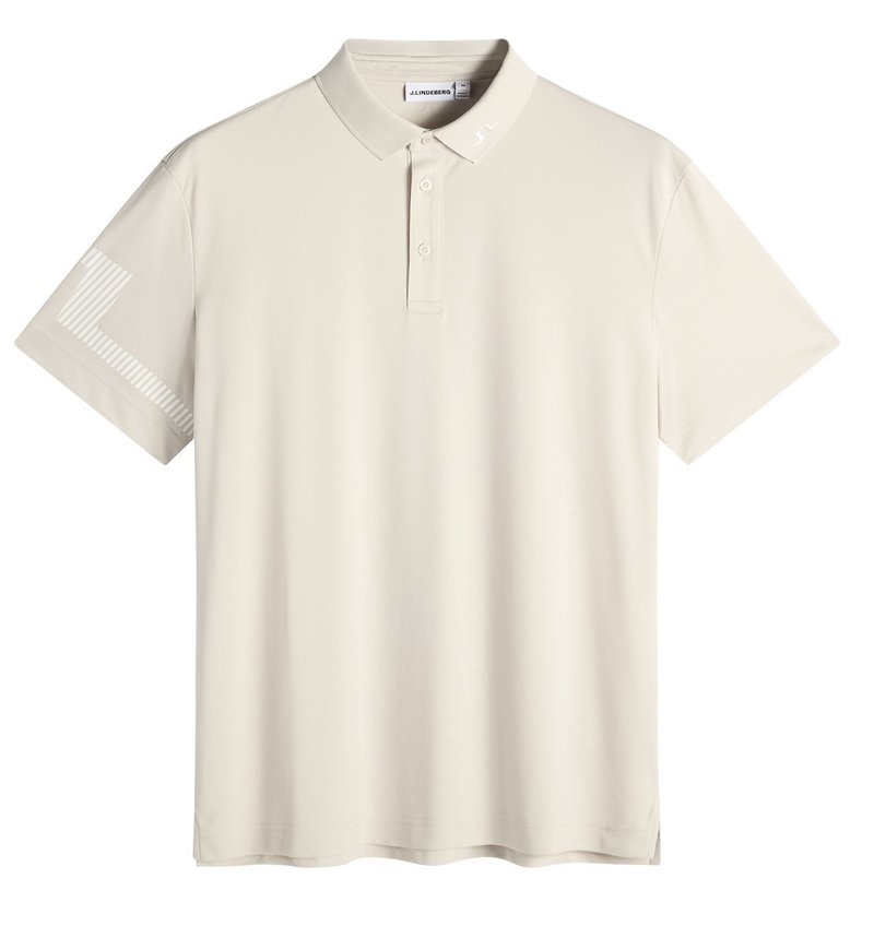 J.Lindeberg Heath men's polo, moonbeam