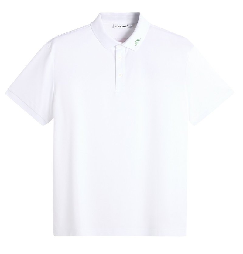 J.Lindeberg KV Print men's polo, paradise hedge green