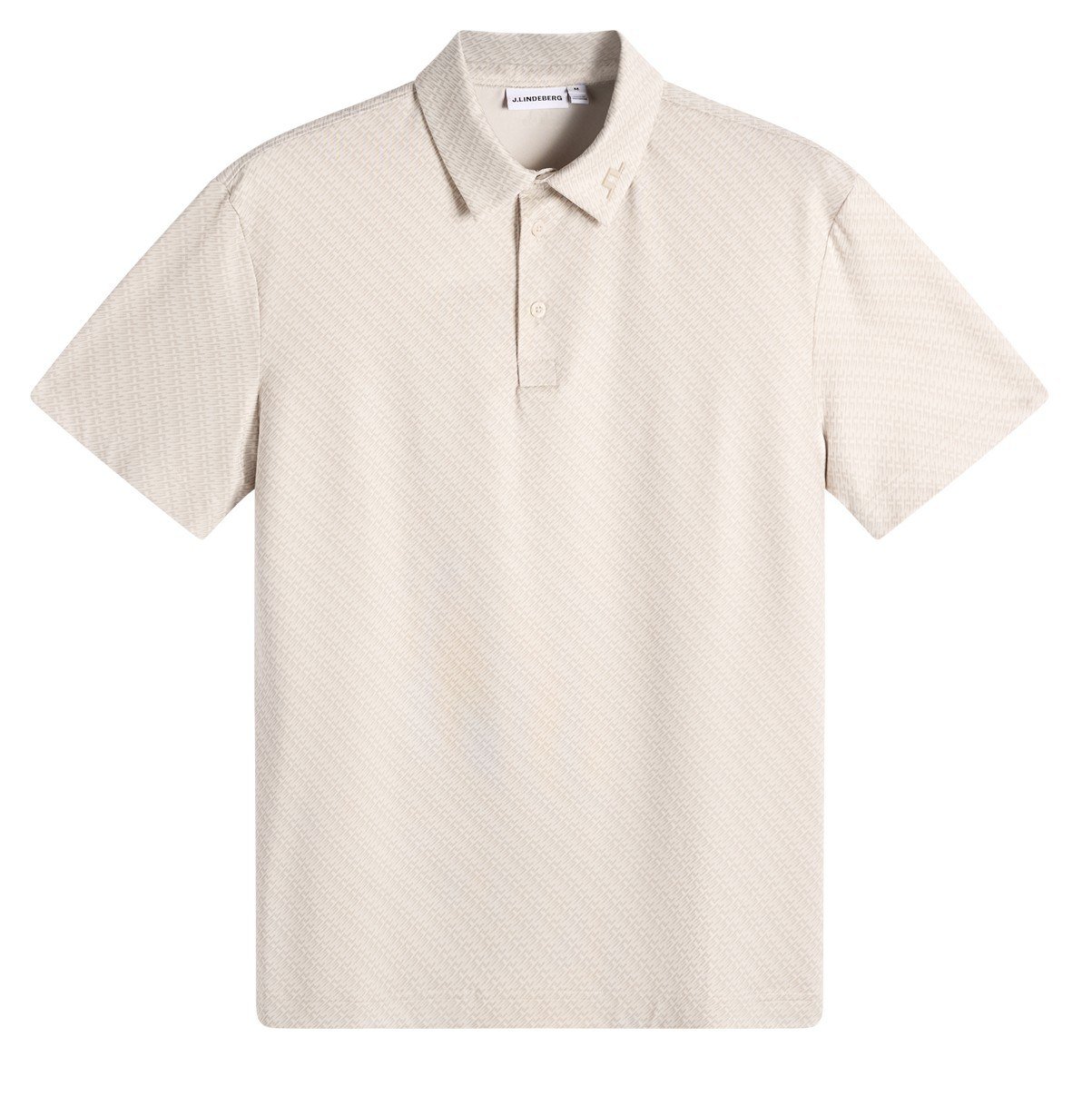 J.Lindeberg Tod Print men's polo, flight bridge moonbeam