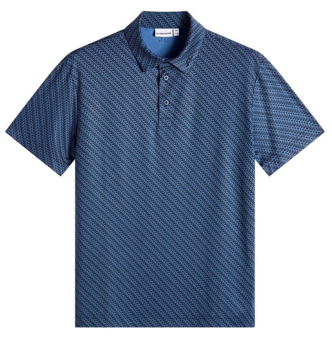 J.Lindeberg Tod Print men's polo, flight bridge navy fed