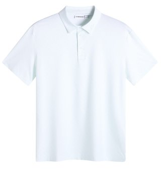J.Lindeberg Tod Print men's polo, flight bridge white sky