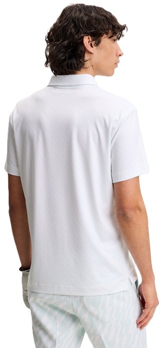 J.Lindeberg Tod Print men's polo, flight bridge white sky