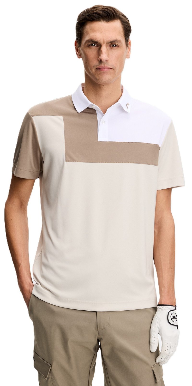 J.Lindeberg Rody men's polo, moonbeam