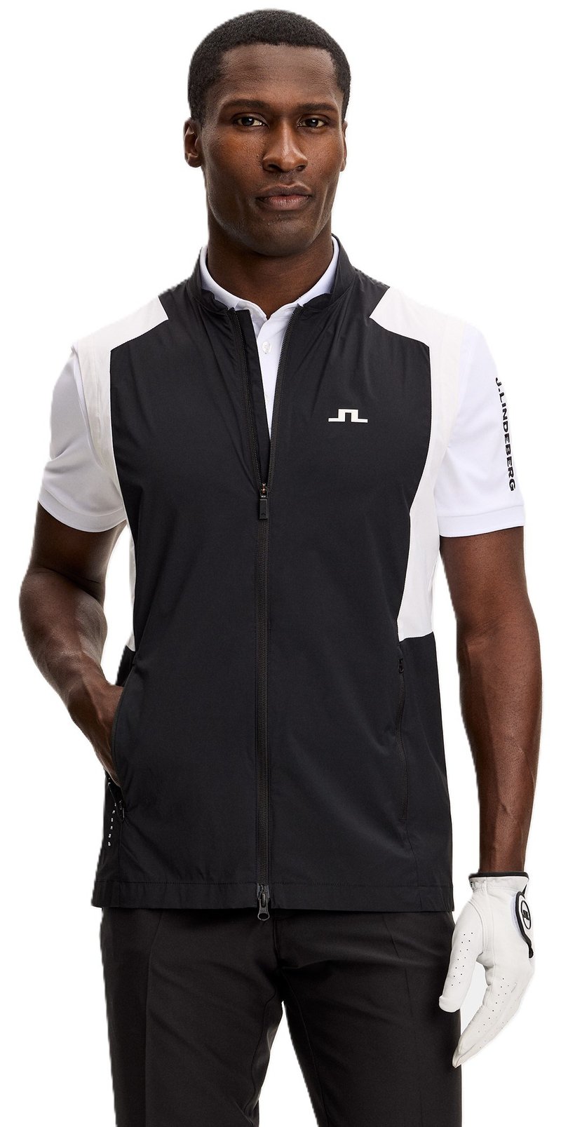 J.Lindeberg Jacs Zip men's vest, black