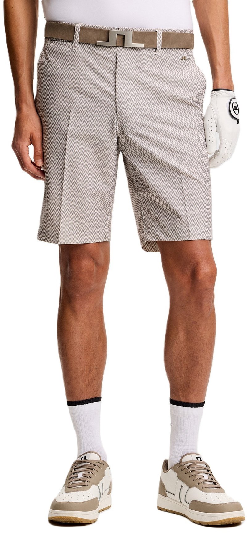 J.Lindeberg Eloy Print men's shorts, bridge stack brindle