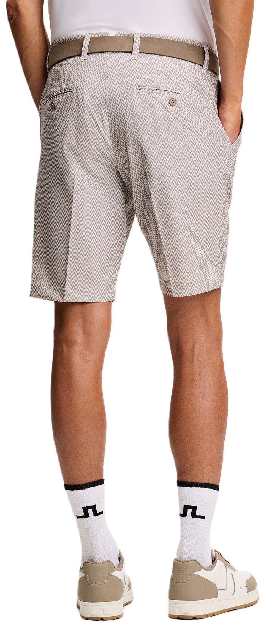 J.Lindeberg Eloy Print men's shorts, bridge stack brindle