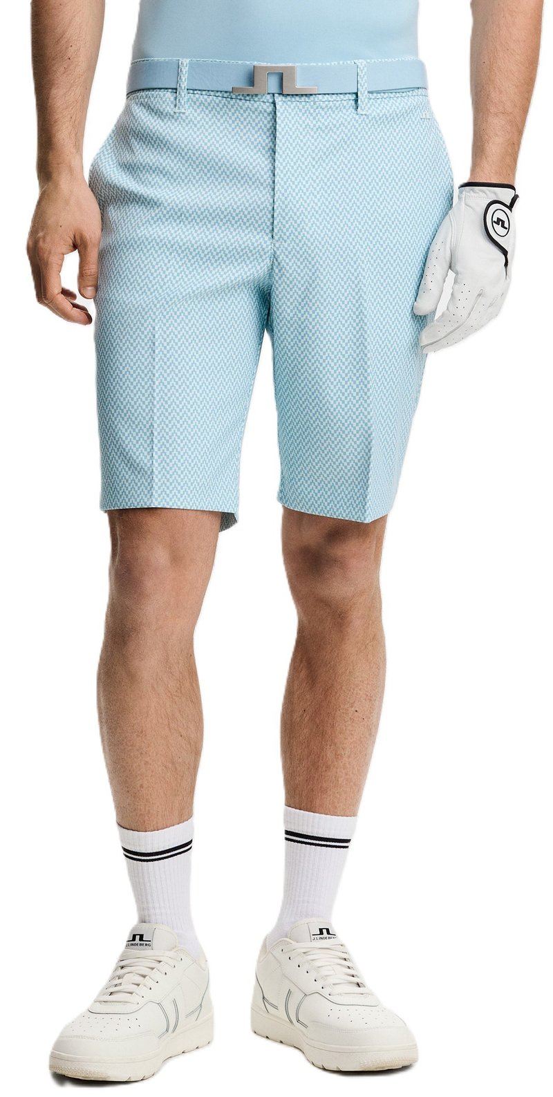 J.Lindeberg Eloy Print men's shorts, bridge stack skylight