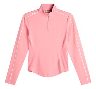 J.Lindeberg Adiola Quarter Zip Mid Layer women's sweatshirt, flamingo plume