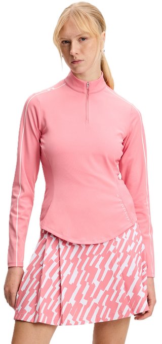 J.Lindeberg Adiola Quarter Zip Mid Layer women's sweatshirt, flamingo plume