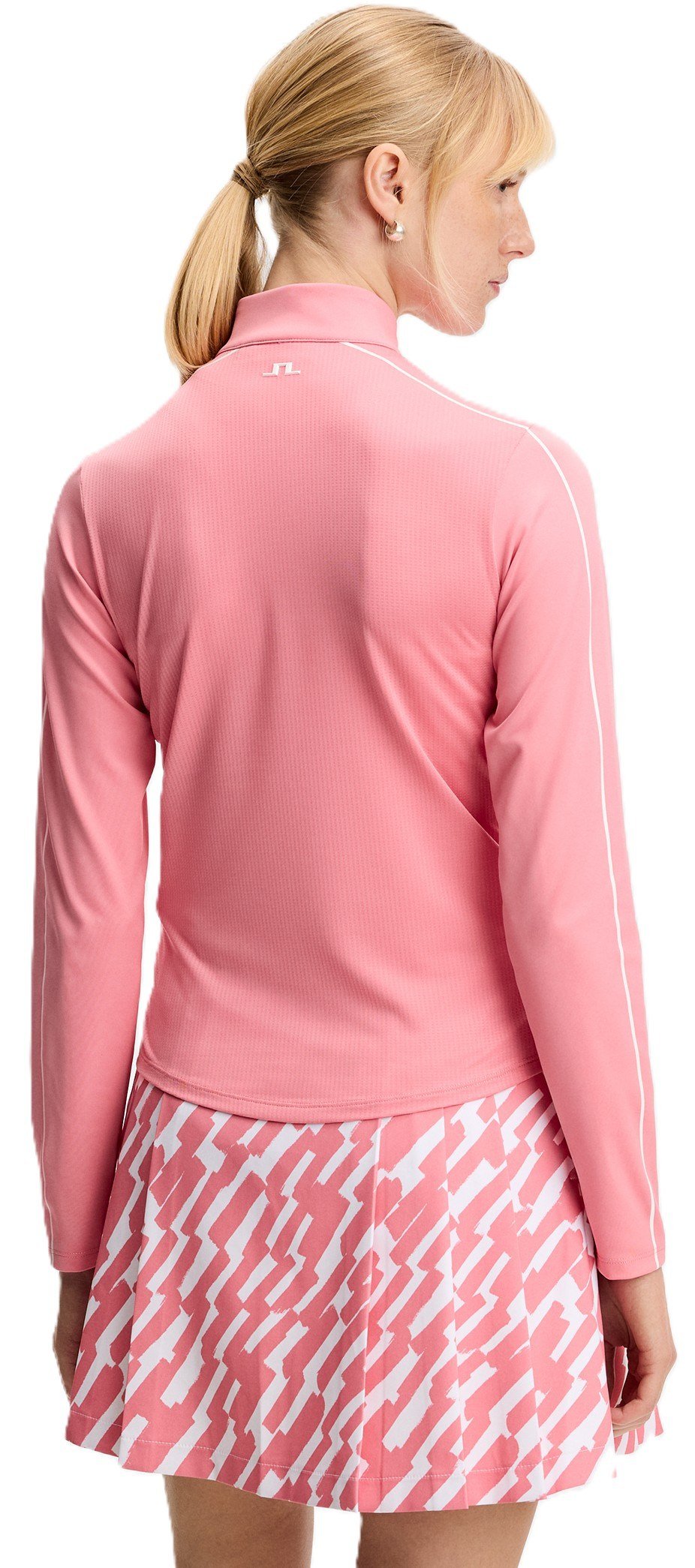 J.Lindeberg Adiola Quarter Zip Mid Layer women's sweatshirt, flamingo plume